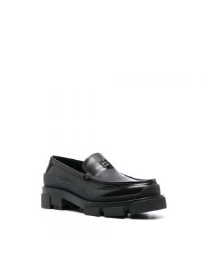 Loafers skórzane Givenchy czarne