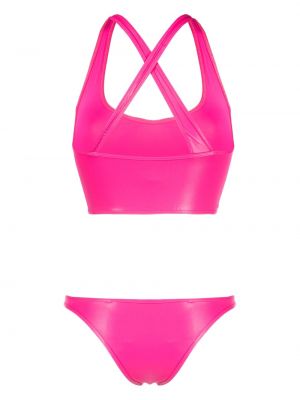 Bikini mit stickerei The Attico pink