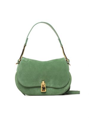 Велурени чанта Coccinelle зелено