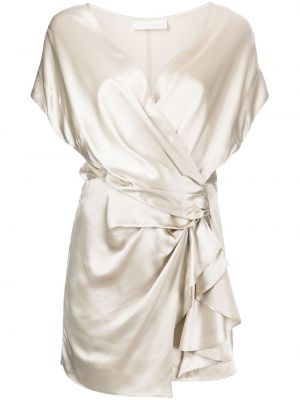 Rochie mini drapată Michelle Mason auriu