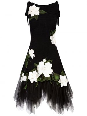 Коктейлна рокля Oscar De La Renta черно