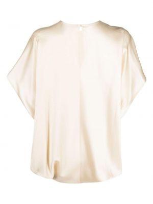 Satynowa bluzka asymetryczna Semicouture biała