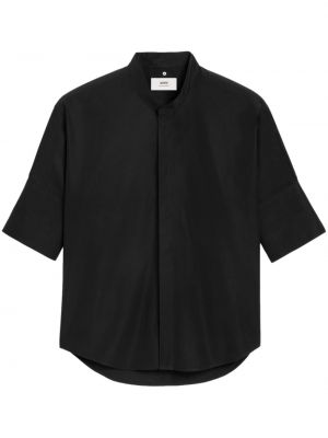 Chemise en coton avec manches courtes Ami Paris noir