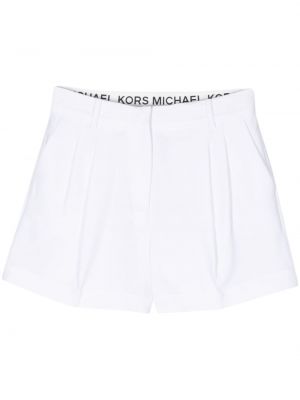 Плисирани шорти от креп Michael Michael Kors бяло