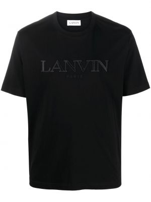 Тениска с принт Lanvin черно