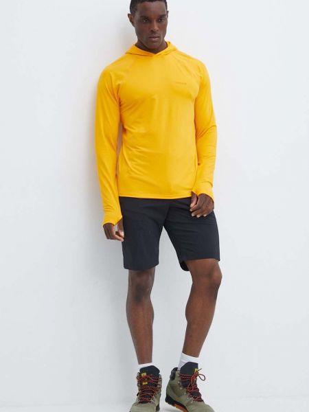 Спортивний однотонний светр з капюшоном Marmot жовтий