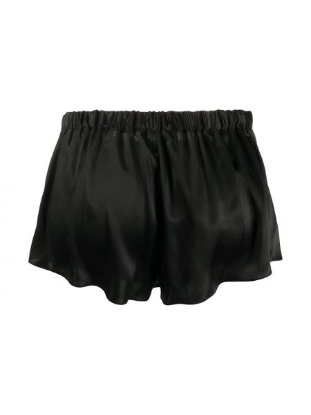 Pantalones cortos con perlas de seda Gilda & Pearl negro