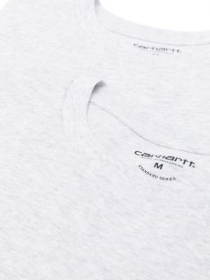 Raštuota medvilninė marškiniai Carhartt Wip pilka