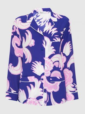 Шелковая блузка Valentino фиолетовая