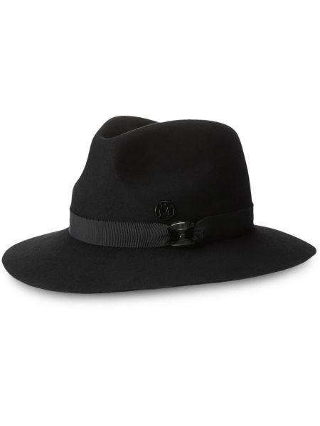 Вълнена шапка от филц Maison Michel черно