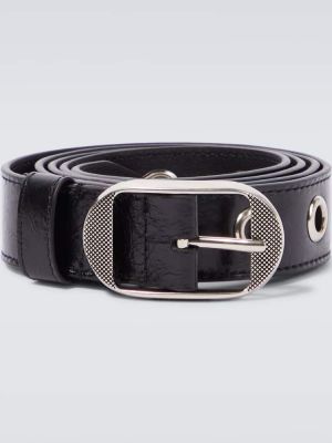 Cinturón de cuero Balenciaga negro