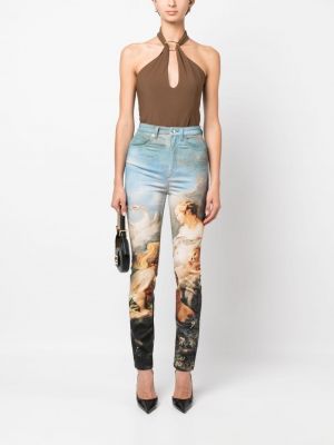 Skinny jeans mit print Roberto Cavalli