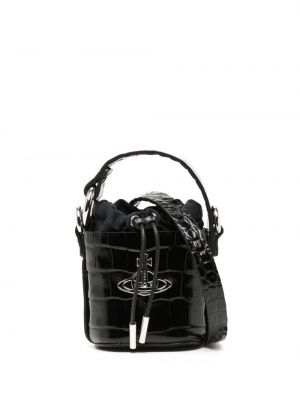 Kožená taška Vivienne Westwood čierna