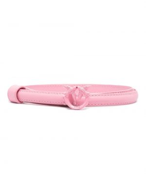 Leder gürtel mit schnalle Pinko pink