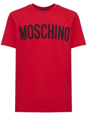 Pamut póló nyomtatás Moschino fekete