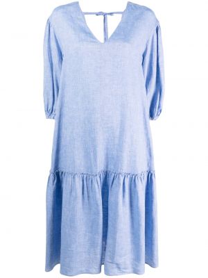 Ľanové midi šaty Peserico modrá