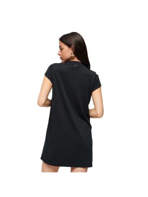 Платье-трапеция с коротким рукавом Superdry черное