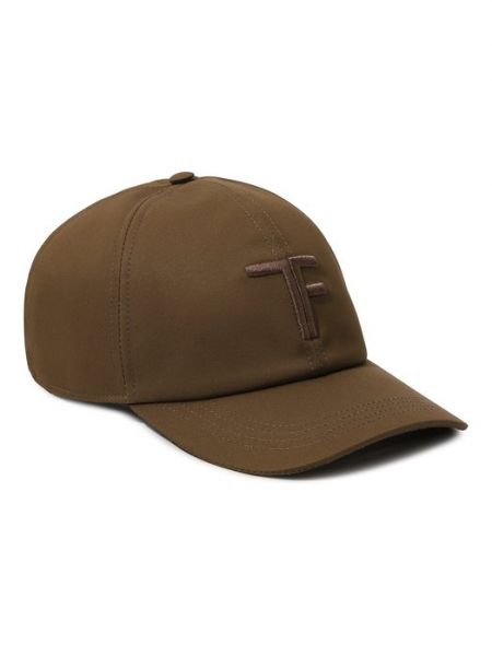 Хлопковая кепка Tom Ford коричневая