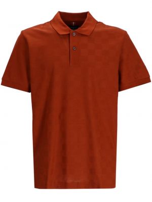 Medvilninis polo marškinėliai Boss oranžinė