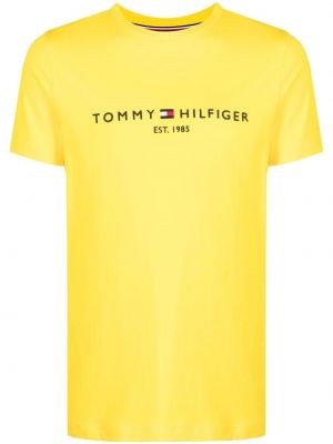 T-shirt con stampa Tommy Hilfiger giallo
