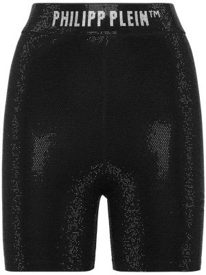Kolesarske kratke hlače Philipp Plein črna