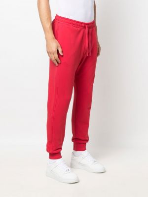 Spodnie sportowe bawełniane Diesel czerwone