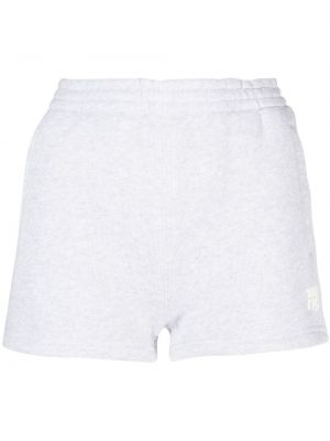 Shorts en coton Alexander Wang gris