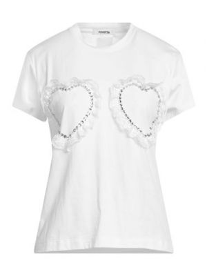 Camiseta de algodón Vivetta blanco