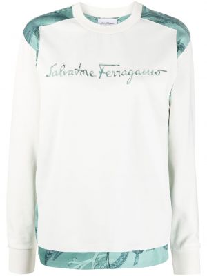 Siuvinėtas džemperis Ferragamo balta