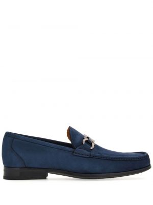 Pantofi loafer din piele de căprioară Ferragamo albastru