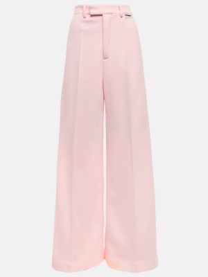 Fleecové kalhoty s vysokým pasem relaxed fit Vetements růžové