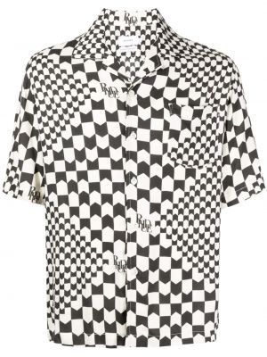 Chemise à imprimé à motif géométrique Rhude noir