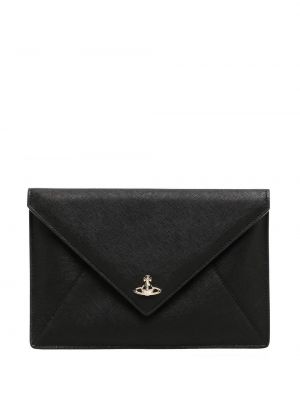 Lær clutch Vivienne Westwood svart