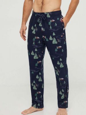 Pidžama s printom Hollister Co. plava