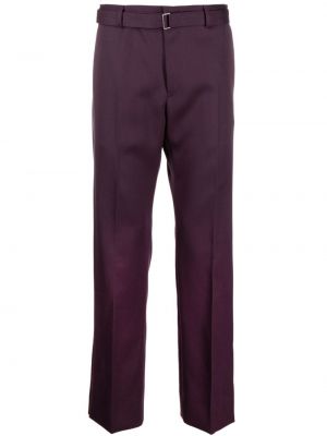 Vlnené nohavice Lanvin fialová