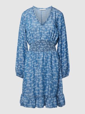 Sukienka mini z nadrukiem z lyocellu Edc By Esprit niebieska