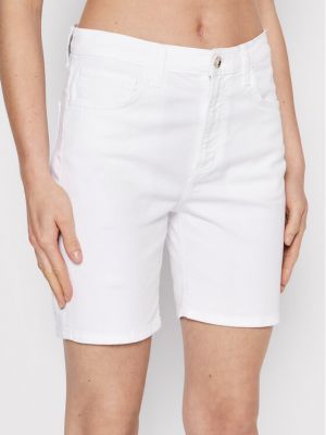 Slim fit džínové šortky Liu Jo bílé