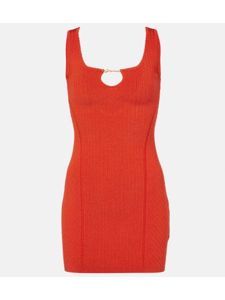 Mini vestido Jacquemus naranja