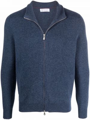 Cárdigan con cremallera Brunello Cucinelli azul