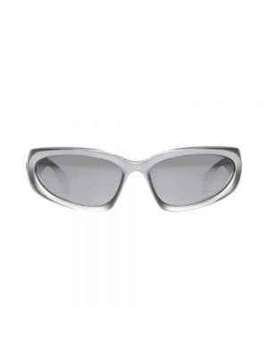 Okulary przeciwsłoneczne Balenciaga srebrne