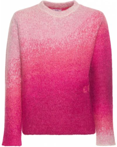 Пуловер с градиентным принтом от мохер Erl розово