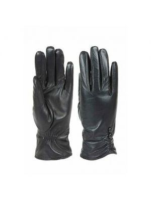 Перчатки Lorentino, демисезон/зима, натуральная кожа, подкладка, утепленные, 7 черный