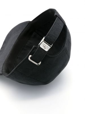 Žakardinis siuvinėtas kepurė su snapeliu Versace juoda