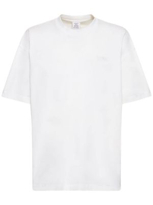 Džerzej tričko s výšivkou Vetements biela