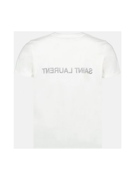 T-shirt mit print mit rundem ausschnitt Saint Laurent weiß