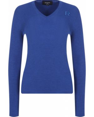 Шерстяной пуловер Rochas, голубой