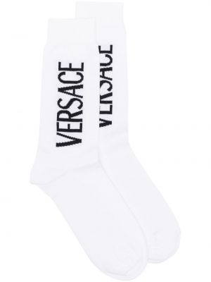Calzini con stampa Versace bianco