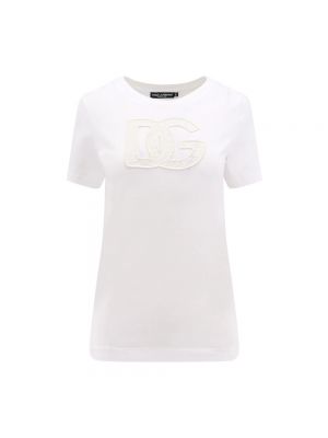 Koszulka z okrągłym dekoltem Dolce And Gabbana biała