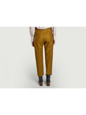 Pantalones plisados Diega amarillo