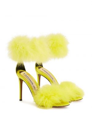 Sandály z peří Alexandre Vauthier žluté